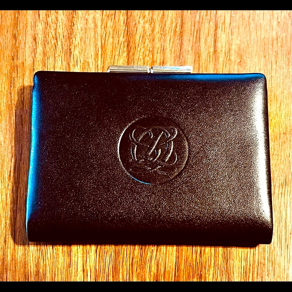 Louis Quatorze 80s vintage luxury leather snap wallet in brown